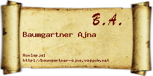 Baumgartner Ajna névjegykártya